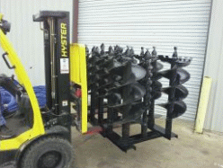 Utilize your forklift  to place concrete in hard to reach places