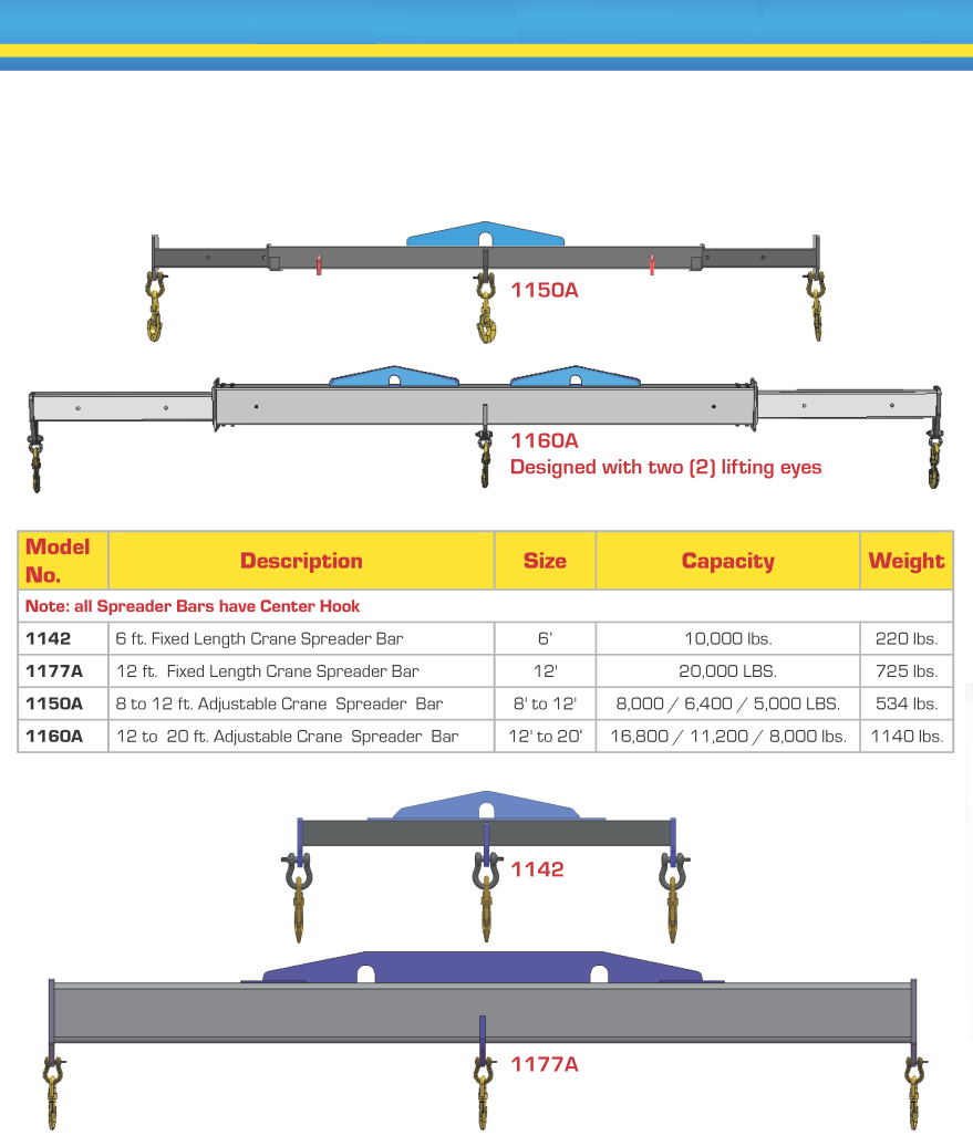 Crane Spreader Bars Heavy Duty